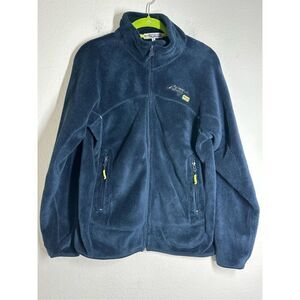 Geographical Norway Women’s Front Zip Fleece Jacket Size S Blue See Description